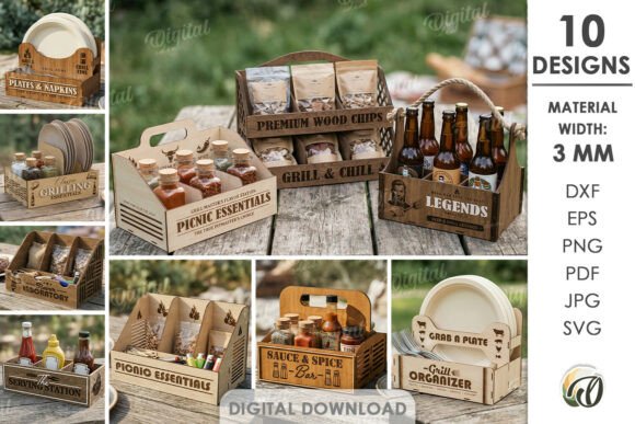 3D BBQ Organizers Bundle Laser Cut Review