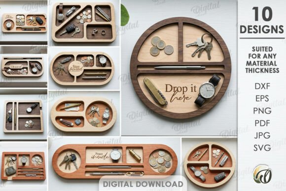 3D Dump Trays Bundle Laser Cut for Home Decor