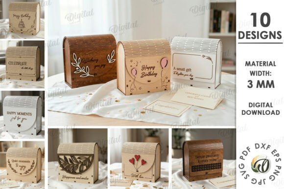 3D Gift Boxes Bundles Laser Cut