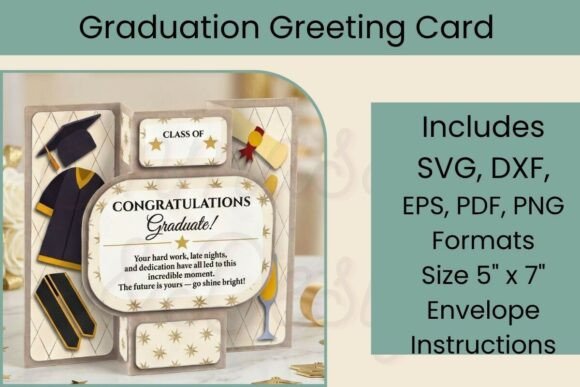 3D Graduation Card, Pop out SVG Review for Makers
