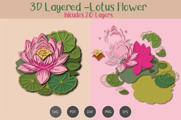 3D Layered Lotus Flower: 3D SVG Flowers Review