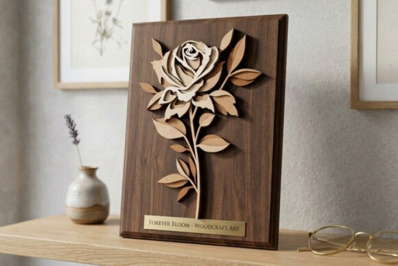 3D Layered Rose Flower Laser Cut File for Other Art Amp