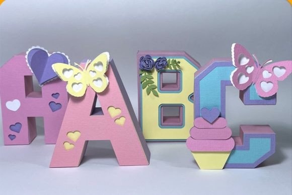 3D Letters Svg a-Z 0-9 for Birthdays and Branding