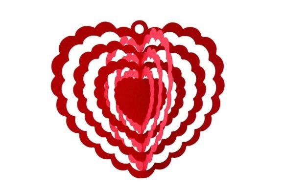 3D Scalloped Heart Spinner Decor Mobile: 3D SVG Ornaments Review