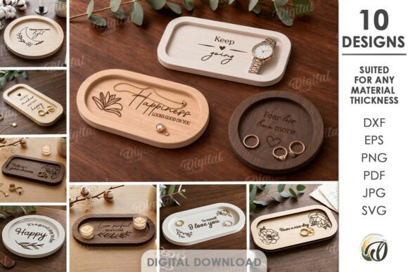 3D Serving Tray Boards Bundle Laser Cutting in Other Home Decor