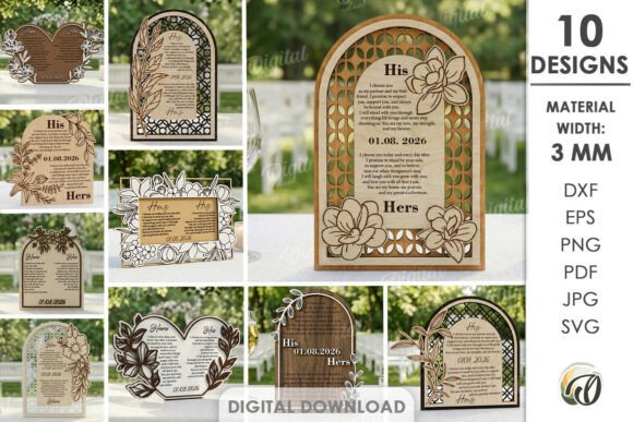 3D Wedding Vow Displays Bundle Laser Cutting Review