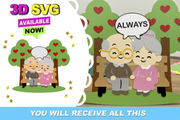 Always Love Cake Topper 3D SVG for Valentine S Day