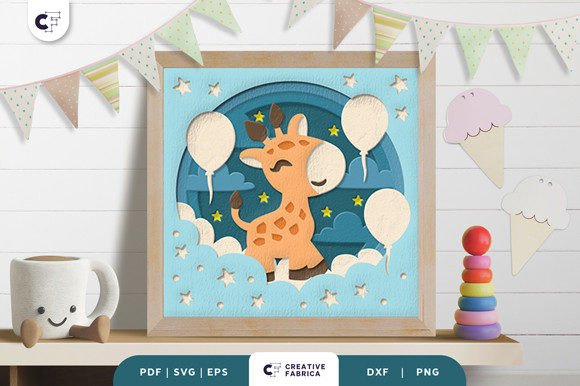 Baby Giraffe Nursery Room 3D Shadow Box: A 3D SVG Review