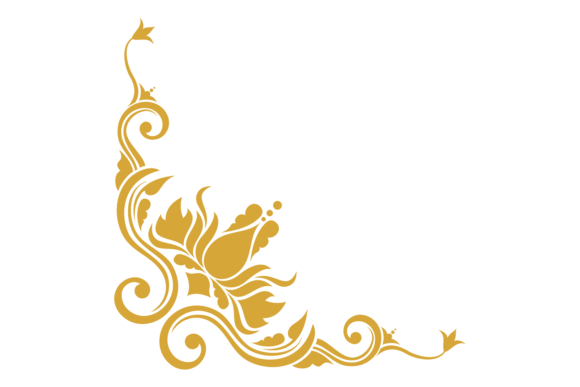 Golden Ornamental Corner: Graphics and Illustrations for Editorial Excellence
