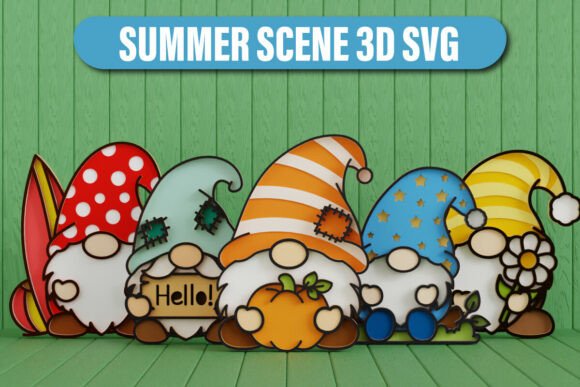 Summer Gnome 3D SVG Multilayered Bundle Review
