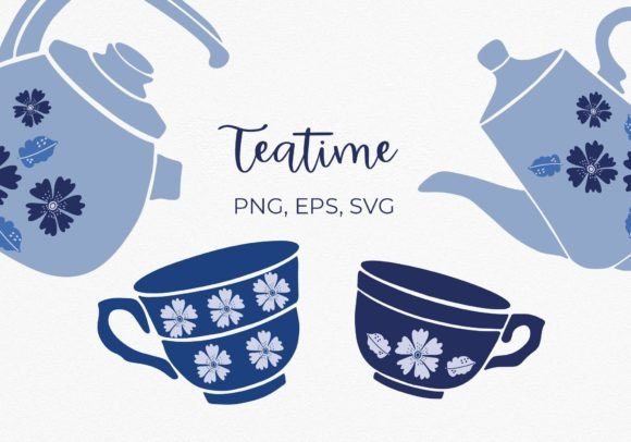 Teatime Clipart. PNG, EPS, SVG: A Designer's Review of Graphics and Illustrations