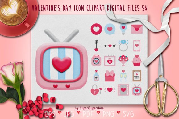 Valentine s Day Love Icon 💖 SVG PNG S6 for Graphics